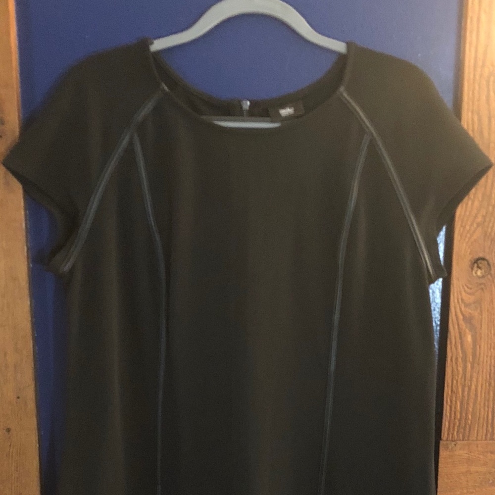 Black Mossimo Target dress faux leather detail XXL